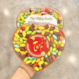 Kẹo Nhộng Socola Hộp Trái Tim 350g - KNSTT