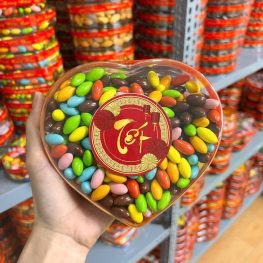 Kẹo Nhộng Socola Hộp Trái Tim 350g - KNSTT
