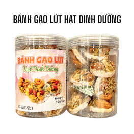 Bánh Gạo Lứt Hạt Dinh Dưỡng Thơm Ngon 200g Hộp - BGLHDD