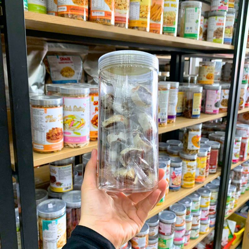 Sỉ kẹo Chuối Cuộn Bánh Tráng Thơm Ngon 300g - Hộp Pet