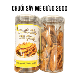 Chuối Sấy Mè Gừng Thơm Ngon 250g Hộp - CSMG