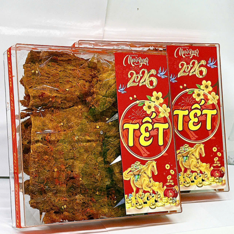 Kho sỉ hộp Quà Tết Khô Bò Miếng Loại Đặc Biệt 500g - Hộp Ngôi Sao Lớn