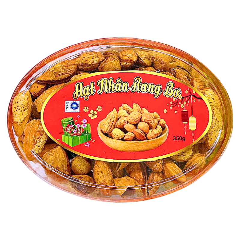 Hộp Quà Tết Hạnh Nhân Rang Bơ 350g - Hộp Ovan Hộp Quà Tết 2026