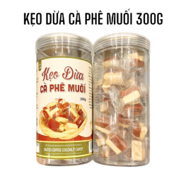 Kẹo Dừa Cà Phê Muối Thơm Ngon 300g Hộp - 8936208935153