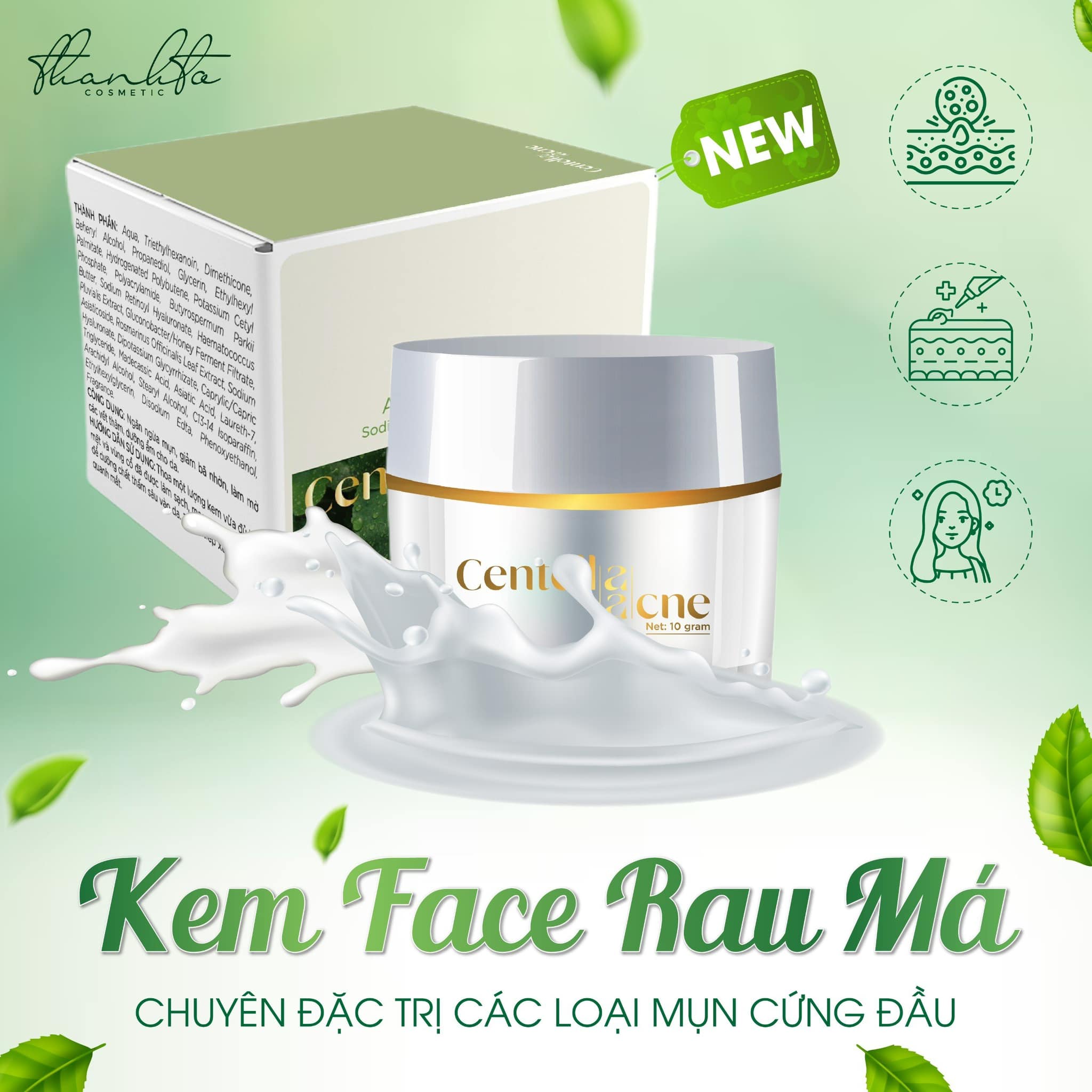 22960-373652981-962262521526001-4913368616414462102-n-2.jpg Kem Face Mụn Rau Má Jiuhe Centella Acne Thanh Tô Cosmetics 10g - FACEMUNJIUHE