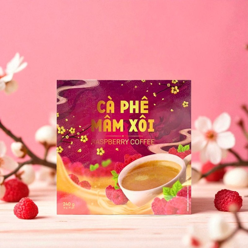 Cà Phê Mâm Xôi Raspberry Coffee 15 gói
