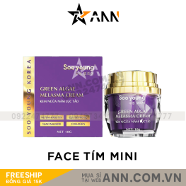 Kem Face Tím Giảm Nám Soo Young Mini Green Algae Melasma Cream - FACETIMMINI