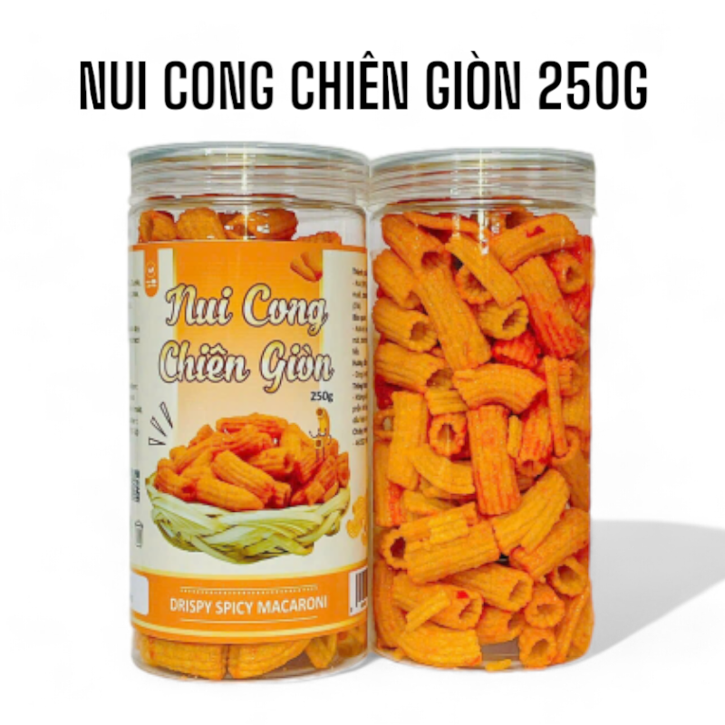 Nui Cộng Chiên Giòn Thơm Ngon 250g Hộp