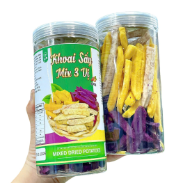 Khoai Sấy Mix 3 Vị Thơm Ngon 300g Hộp - 8936208930936
