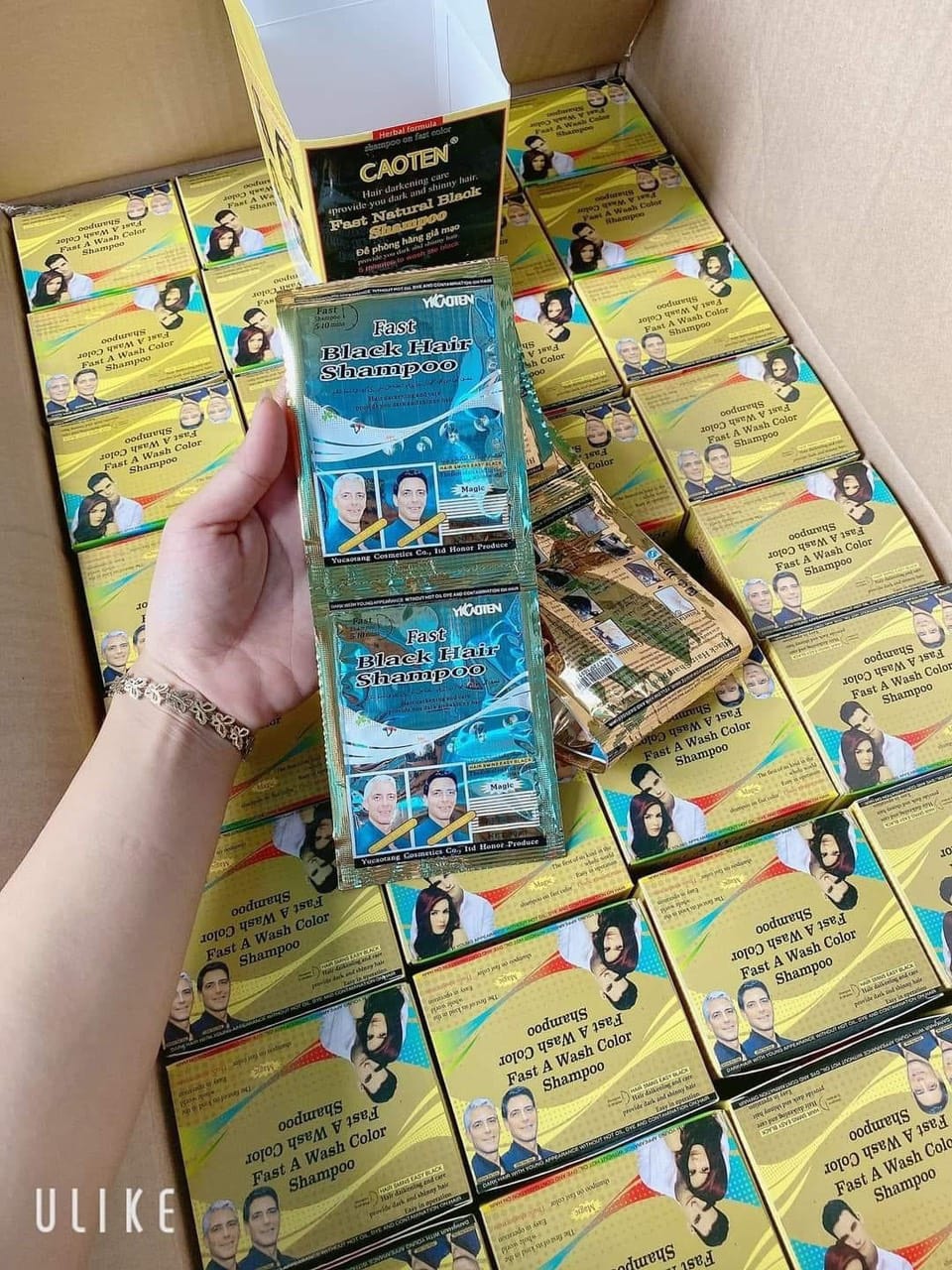 Dầu Gội Phủ Bạc YiCAOTEN Màu Đen Hộp 10gói