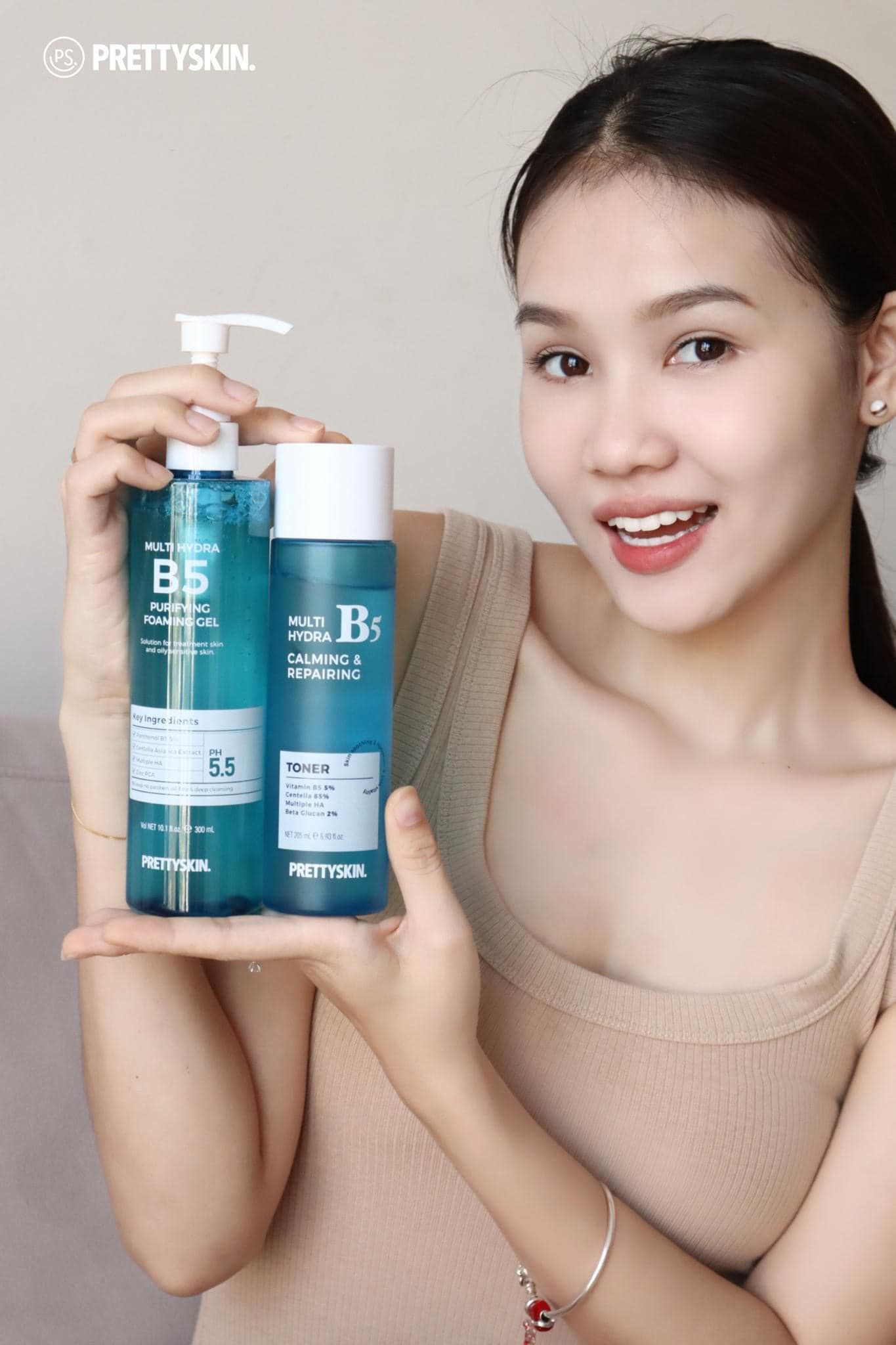 Sữa Rửa Mặt Prettyskin Multi Hydra B5 Cấp Ẩm Sạch Sâu 300ml