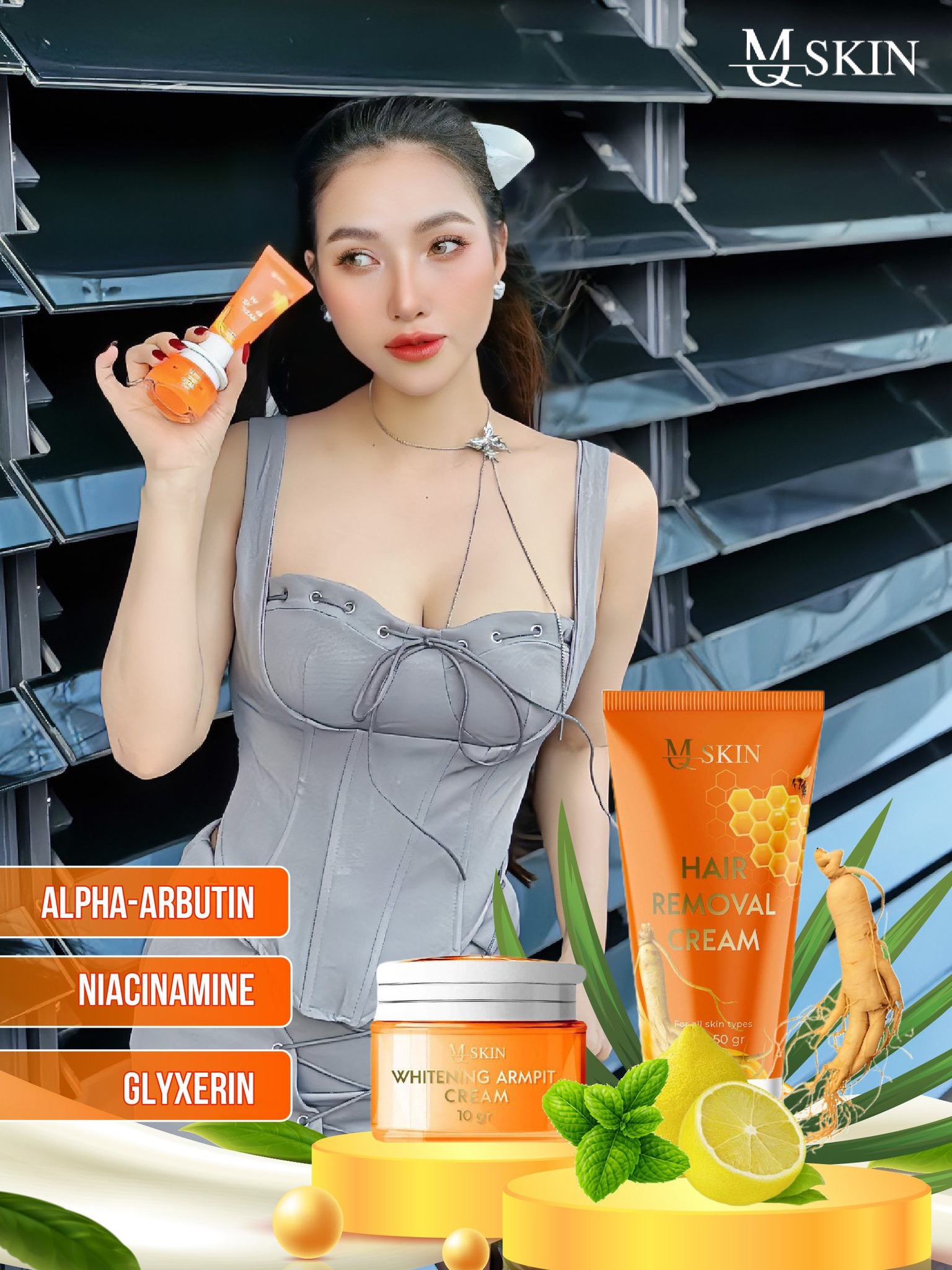 24096_437565151-456189106781944-1850828511735753018-n_20240420123319-2.jpg Combo Kem Tẩy Lông + Kem Thâm Nách MQ Skin Sâm Chanh Mật - 8936117150241