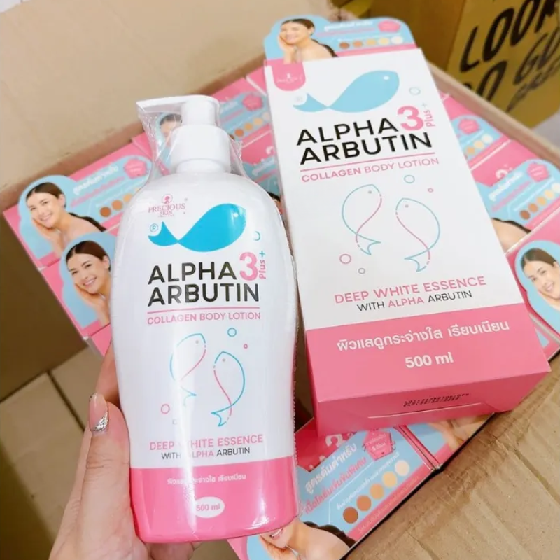 Kho sỉ kem Body Sữa Dưỡng Thể Alpha Arbutin 3 Plus + Collagen Lotion Dưỡng Trắng Da 500ml Precious