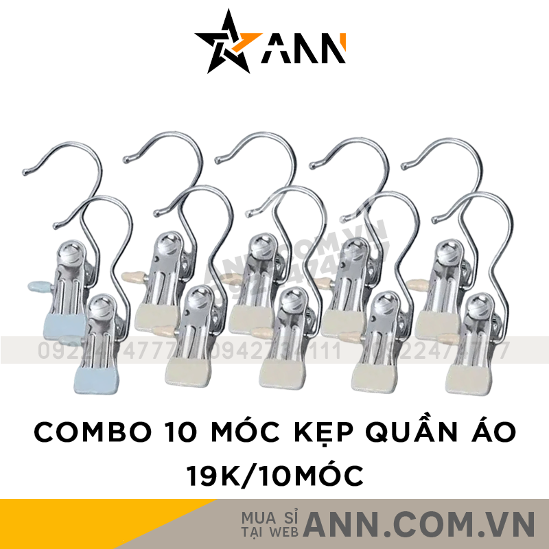 24568_131_20240617173730-1.png Combo 10 Móc Kẹp Quần Áo Bằng Inox - Móc Kẹp Phơi Tất Vớ Đồ Lót Bọc Nhựa Pvc Cao Cấp Nhỏ Gọn - CBMOCKEP01