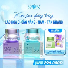 Combo Face Hỗ Trợ Giảm Nám Tím Xanh Biển SON Cosmetic Tặng Cao Bưởi Phiên Bản Mới