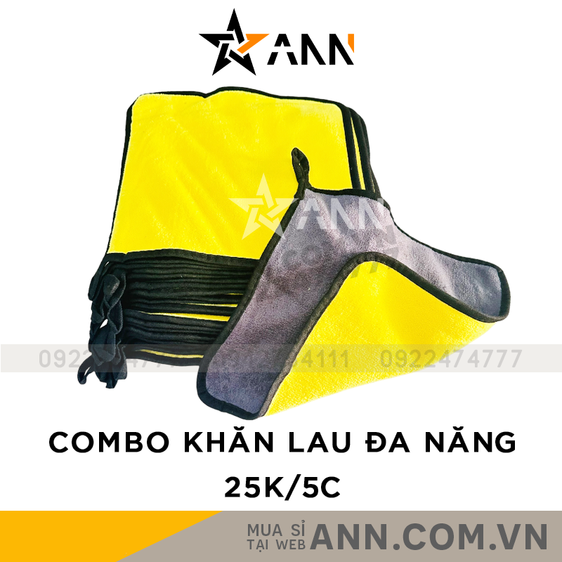 24610_139_20240626142608-2.png Combo 5 Khăn Lau Xe Ô Tô 2 Mặt Màu Vàng Xám - Khăn Lau Bếp Đa Năng 2 Mặt Siêu Thấm Nước 30x30cm - CBKHAN01
