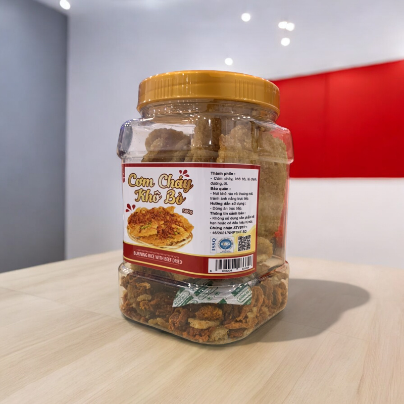Giá sỉ cơm Cháy Khô Bò 500g hộp