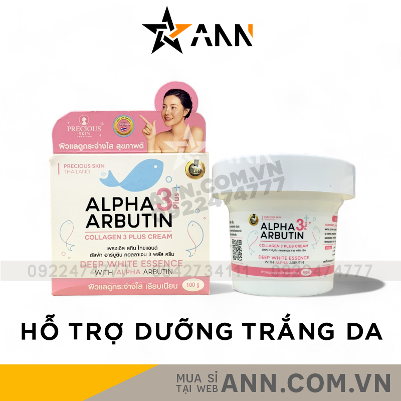 24741_172_20240725175333-1.png Kem Body Alpha Arbutin Collagen 3Plus Cream Hỗ Trợ Dưỡng Trắng Da 100g - 8859690407123