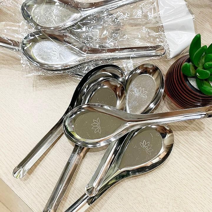 24821_19-3_20240813104502-3.jpg Combo 10 Muỗng Inox 304 Hoa Sen - Thìa Inox 304 Ăn Cơm Ăn Súp Sáng Bóng Bền Đẹp 15.3x4.7cm - TPHS01
