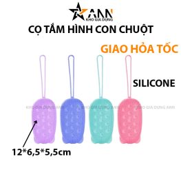 Bông Tắm Tạo Bọt 2 Mặt Bằng Silicon Hình Chuột - Bông Tắm Silicon Mềm Mại 12x6,5x5,5cm - CTHCC01