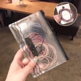 24880_vn-11134207-7r98o-lyngie9i6dsd5f-tn_20240817174316-5.jpg Set 100 Dây Thun Buộc Tóc Có Túi Zip 18x12cm - DTBT100