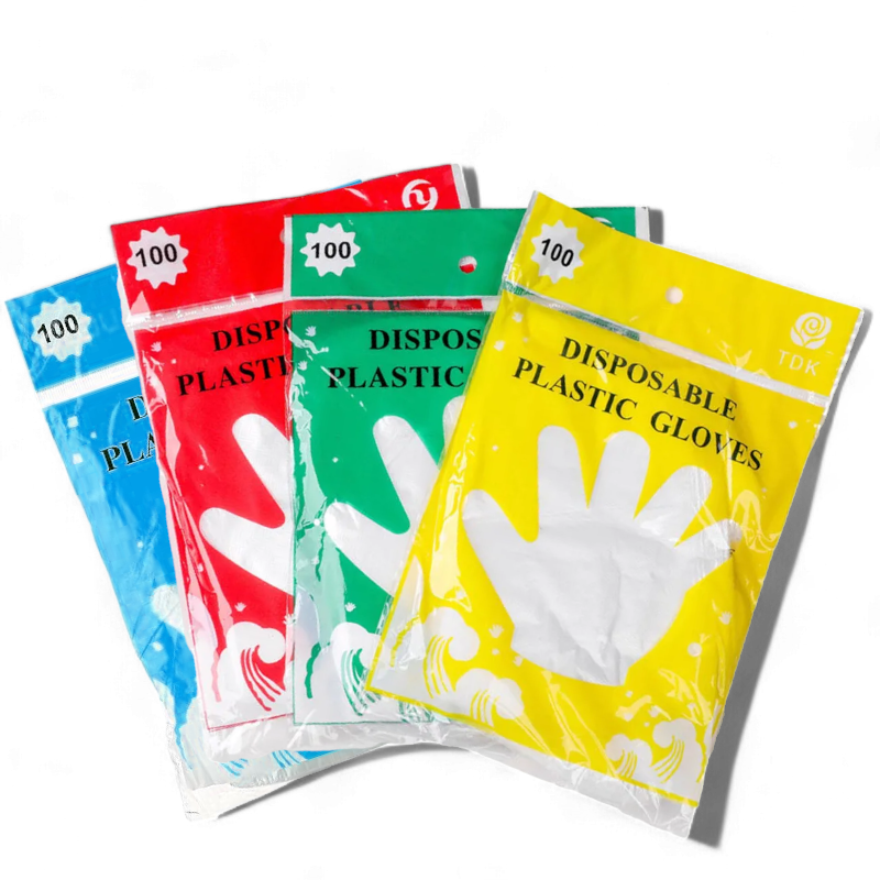 Sỉ combo 5 Túi 100 Găng Tay Nilong Dùng 1 Lần Siêu Dai Găng Tay 16cmx23cm