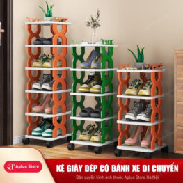 Kệ Để Giày 5 Tầng Có Bánh Xe 24x26x73cm - KDG5T01