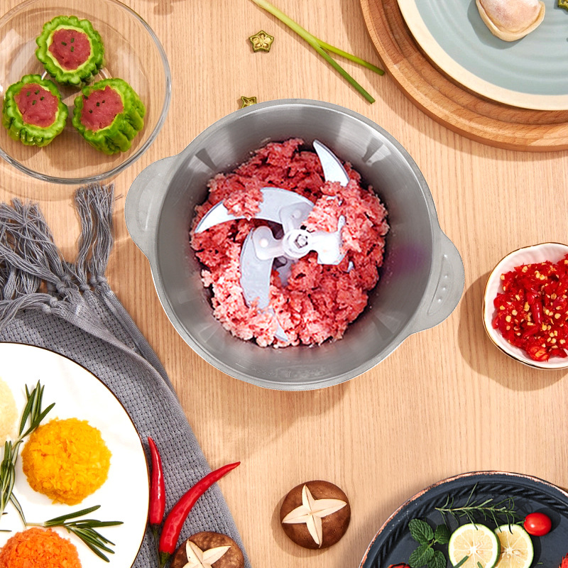 Máy Xay Thịt Inox 4 Lưỡi 25x30cm