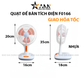 Quạt Tích Điện Để Bàn 35x18cm - QDNTD01