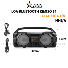 Loa Bluetooth Kimiso S1 Tăng Kèm 2 Dây 15x32cm - LBLTKMS01