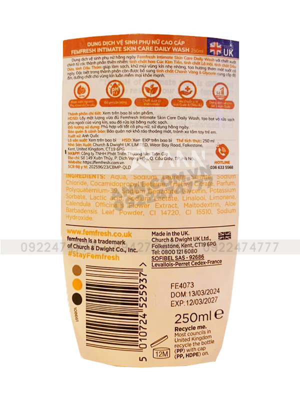 25072_1a_20240916172555-2.png Dung Dịch Vệ Sinh Phụ Nữ Femfresh Intimate Skin Care Daily Wash 250ml - 5010724525937