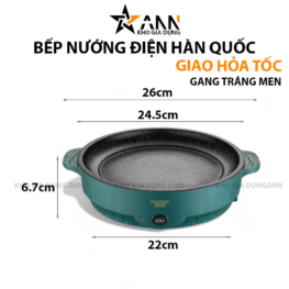 Bếp Nướng Điện Chống Dính Tráng Men 26cm - BNDCD01