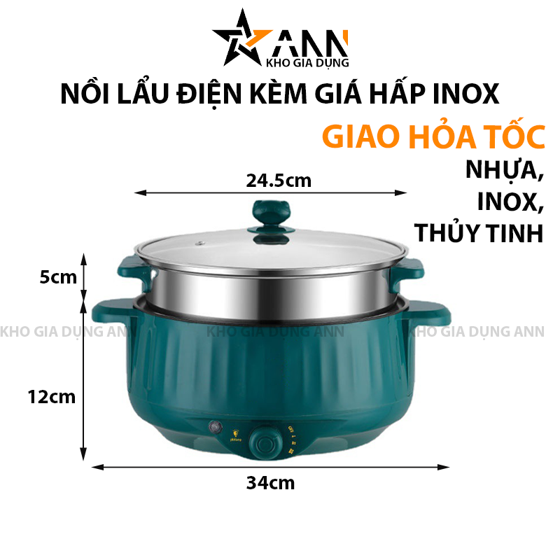 25089_138_20250320103013-1.png Nồi Lẩu Điện Thông Minh - Bếp Điện Công Suất Lớn 1000W - Tặng Kèm Giá Hấp Inox 34x17cm - NLDBD01