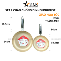 Set 2 Chảo Chống Dính Sunhouse - S2CH01