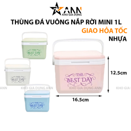Thùng Đá Vuông Giữ Nhiệt Mini Nắp Rời 1,5L Tân Lập Thành - TDMNTLT01