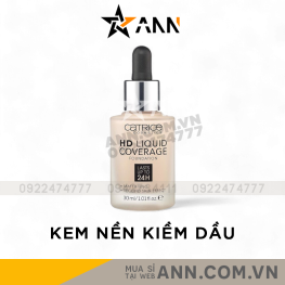 Kem Nền Catrice HD Liquid Coverage Foundation 30ml - Hàng Xách Tay - 4250947598283