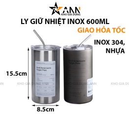 Ly Giữ Nhiệt Inox Iced Americano 600ml 15.5x8.5x8.5cm - LGNIN02