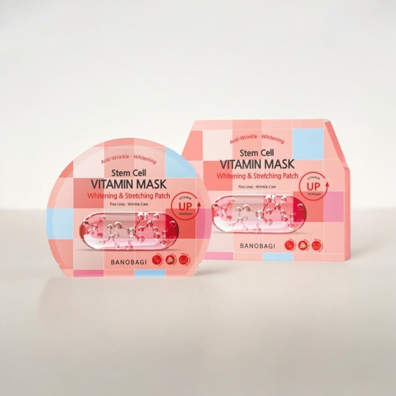 Mặt Nạ Banobagi Vitamin Mask Whitening & Stretching Patch Hộp 10 Miếng