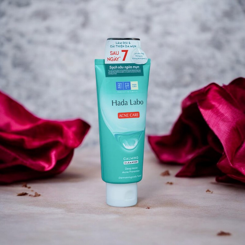 Sữa Rửa Mặt Hada Labo Màu Xanh Lá Acne Care Calming Cleanser Cho Da Mụn 80g
