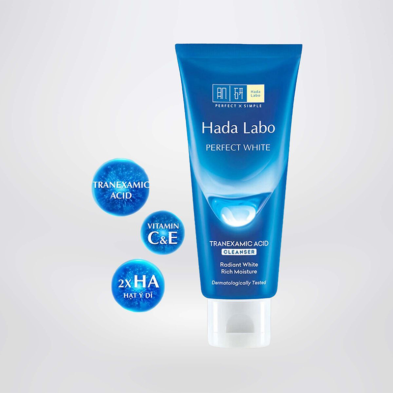 25219_3-41-4_20240924154256-1.jpg Sữa Rửa Mặt Hada Labo Màu Xanh Dương Perfect White Tranexamic Acid Cleanser 80g - 8935006533875