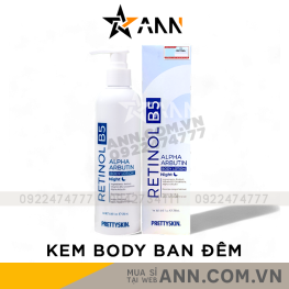Kem Body Prettyskin Màu Xanh Ban Đêm Retinol B5 Alpha Arbutin Body Lotion 250ml - 8809733216380