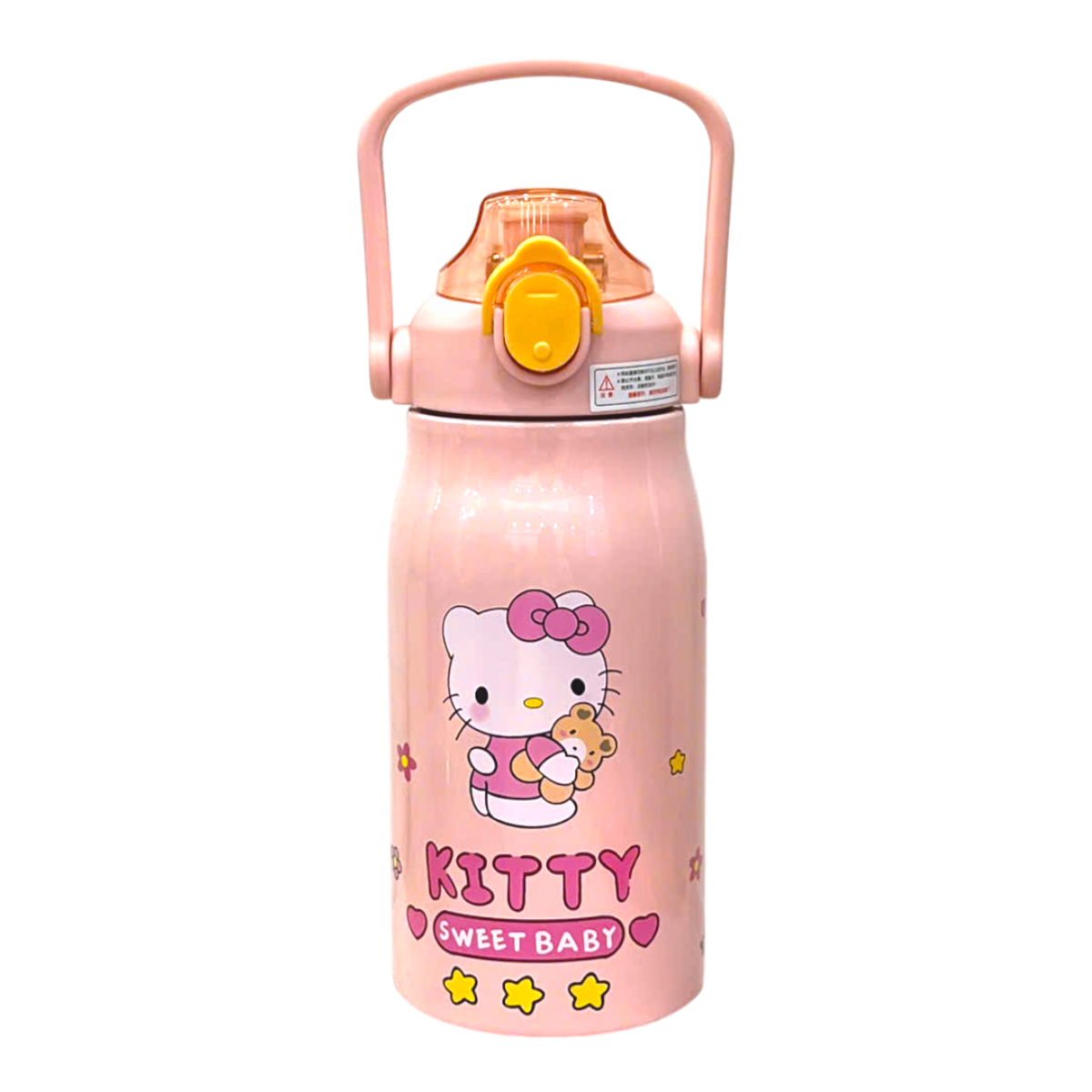 Kho sỉ bình Giữ Nhiệt Inox Có Quai In Hoạt Hình 1000ml