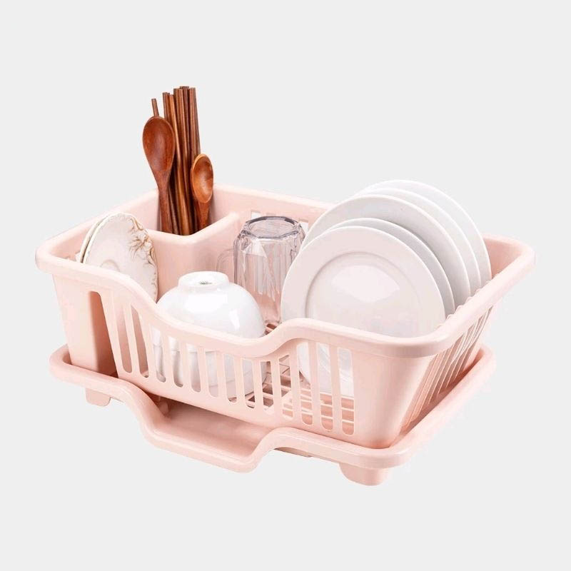 25314_vn-11134207-7r98o-ls2c2d707b890d_20240928103439-3.jpg Rổ Úp Chén Đĩa Có Khay Hứng Nước - Kệ Úp Bát Nhựa PP 41x26x17cm - RUCBD