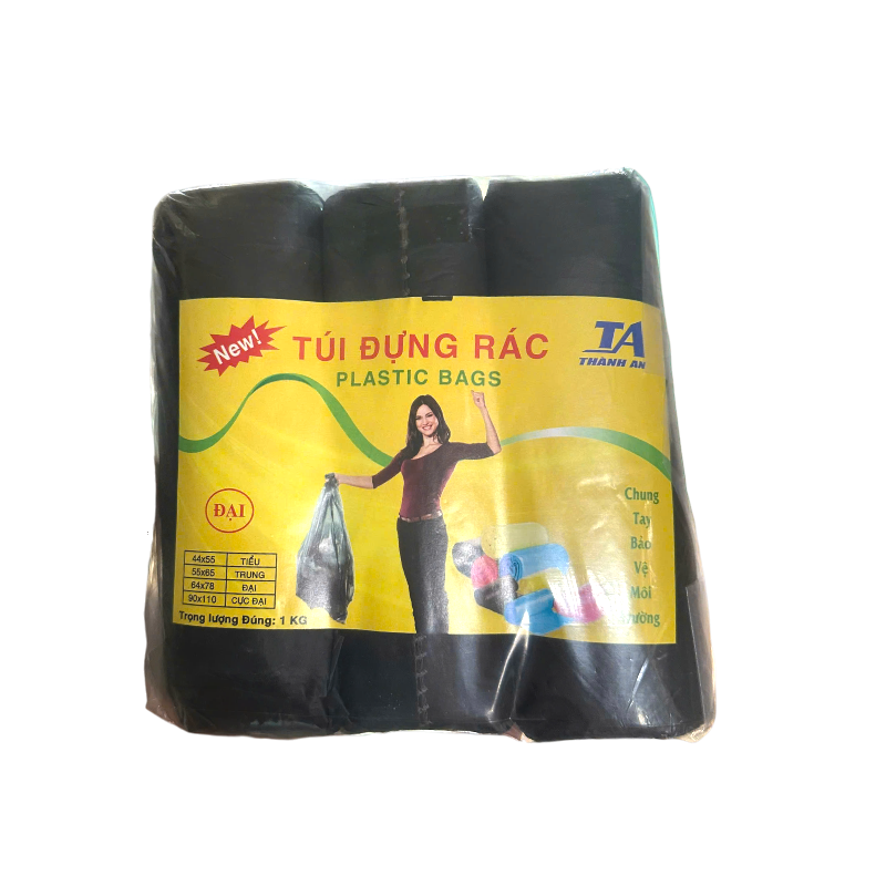 Set 2 Túi Nilong Đựng Rác 6 Cuộn Size Trung 55x65cm