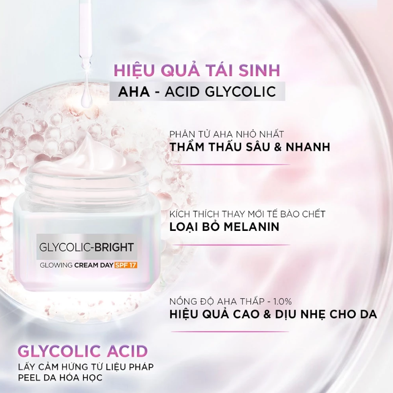 25391_kem-duong-loreal-hong-trang-photoroom-1_20241007174930-4.png Kem Dưỡng Trắng Da Loreal Paris Ban Ngày Glycolic-Bright Glowing Cream Day SPF 17 50ml - 8994993016525