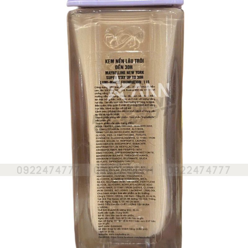 25398_tem-photoroom-2_20241008173345-1.jpg Kem Nền Maybelline New York Nắp Tím Lâu Trôi Super Stay Up To 30H SPF16 35ml - 6902395970057