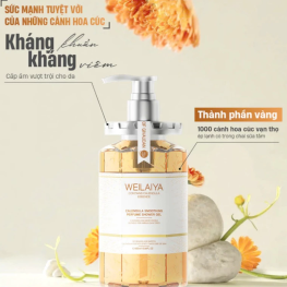 Sữa Tắm Trắng Da Toàn Thân Weilaiya Cánh Hoa Cúc Vạn Thọ 450ml