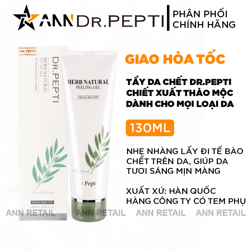 25451_bia-ttbc_20241016165728-3.png Tẩy Da Chết Dr.Pepti Herb Natural Peeling Gel Giúp Da Sáng Mịn Màng 130ml - 8809451338005