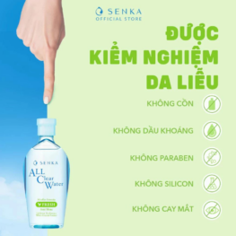 Nước Tẩy Trang Senka All Clear Micellar Fresh Màu Xanh Lá 230ml - Dành Cho Da Dầu Nhờn - 4909978152888