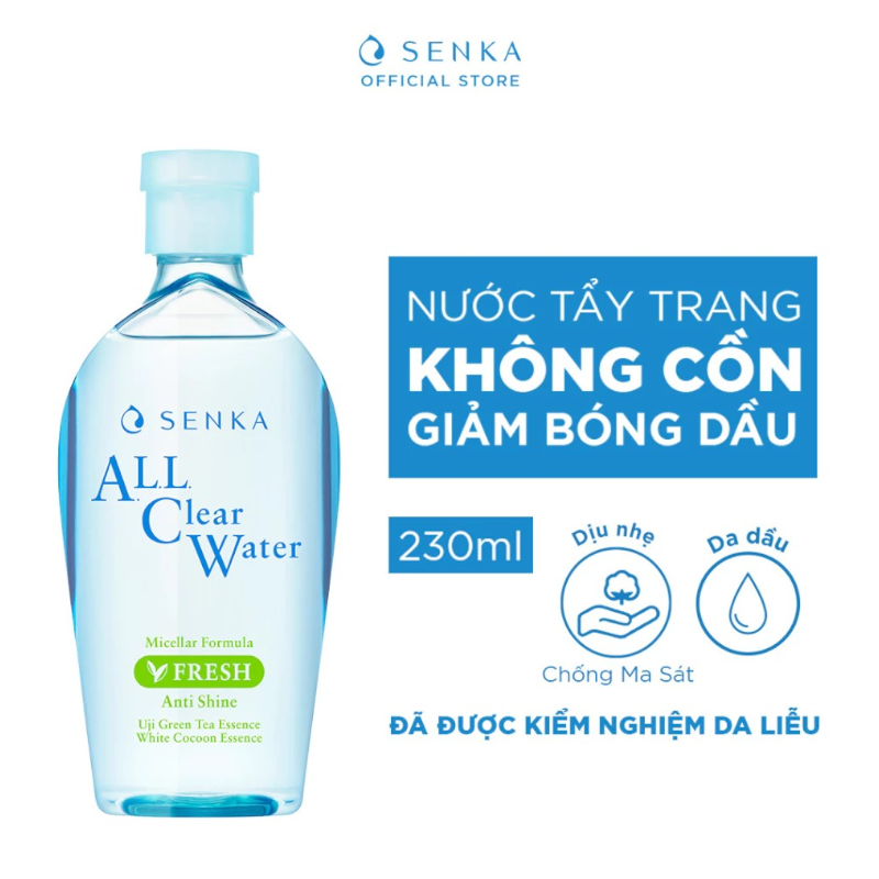 25616_senka-phu-photoroom_20241205182818-1.png Nước Tẩy Trang Senka All Clear Micellar Fresh Màu Xanh Lá 230ml - Dành Cho Da Dầu Nhờn - 4909978152888